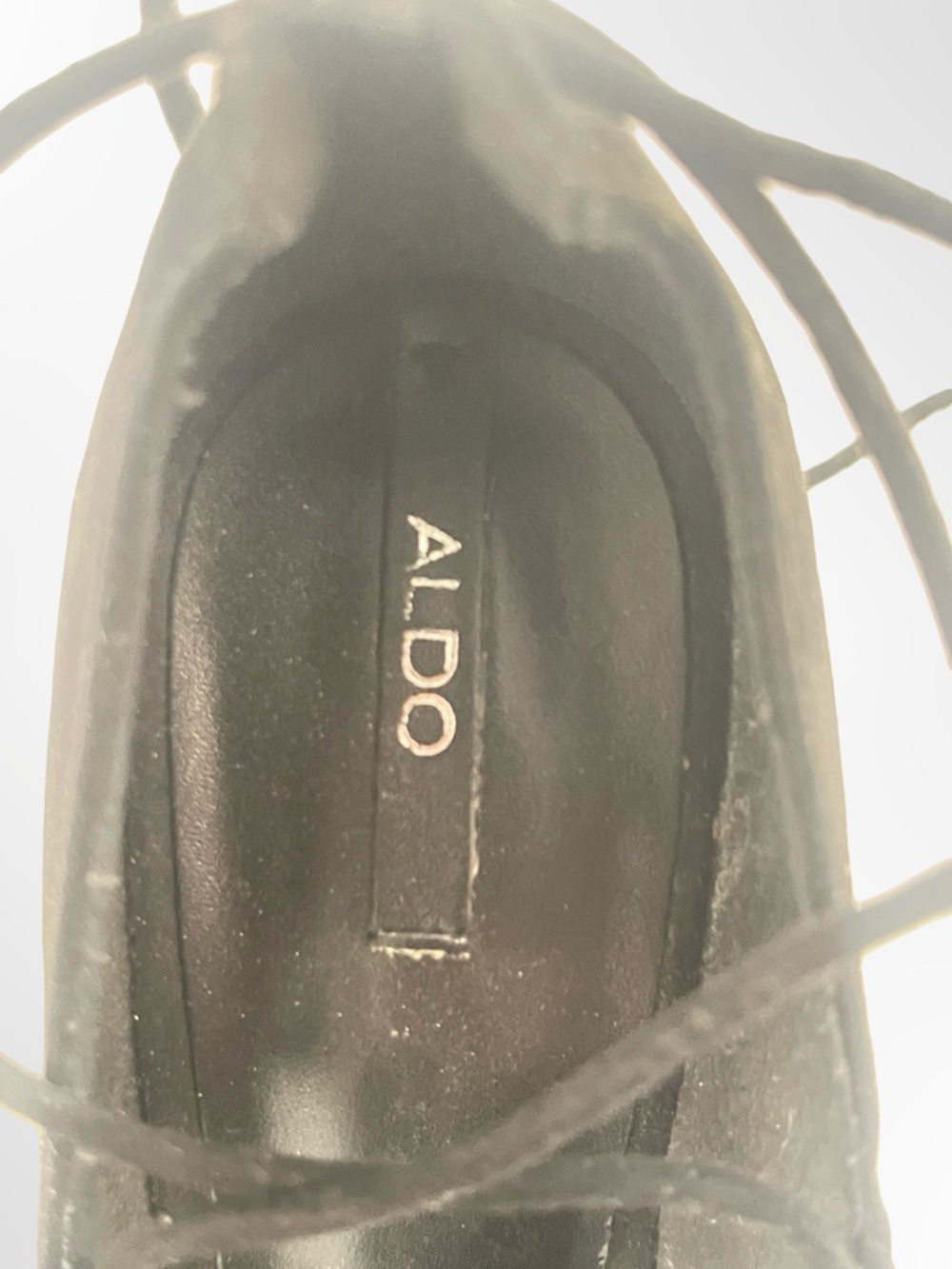 ALDO Black Pointed-Toe Lace-Up Heels in size 8 - Picture 7 of 8